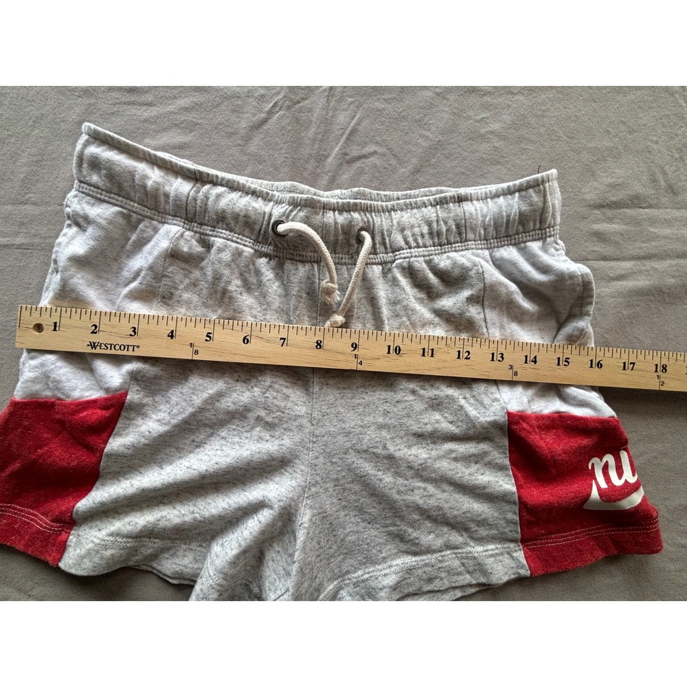 Nike Sportswear Womens Shorts Grey Red Colorblock Drawstring Size S Small - Picture 5 of 6